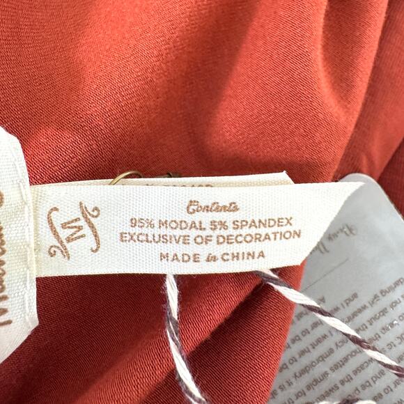 Matilda Jane Womens Isn't It Lovely Mini Dress Sz M Floral Autumn Stretch Orange - Picture 7 of 9